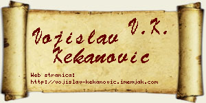 Vojislav Kekanović vizit kartica